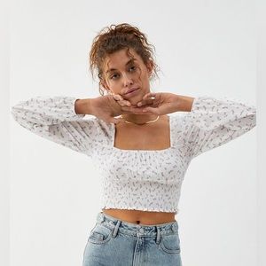 Pacsun LA Hearts Smocked Longsleeve